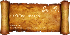 Szőke Indira névjegykártya